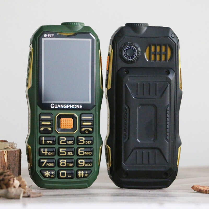 Longo standby ao ar livre robusto celular grande potência sos mostrador preto teclado lanterna whatsapp dual sime som alto