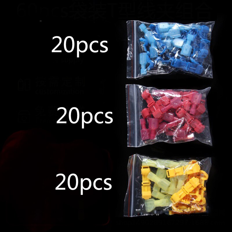 120 Pcs T-Tap Wire Connectors, Quick Splice Wire Terminals