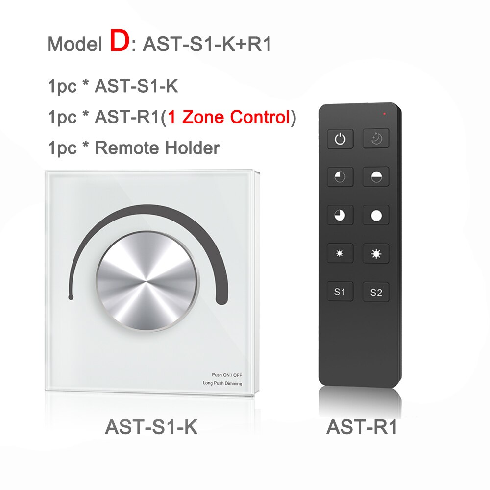 Triac LED Dimmer Switch Smart Wifi 2.4G RF Wireless Remote AC 110V 230V 220V Dimmable Knob Controller for LED Bulb Light Lamps: Model D