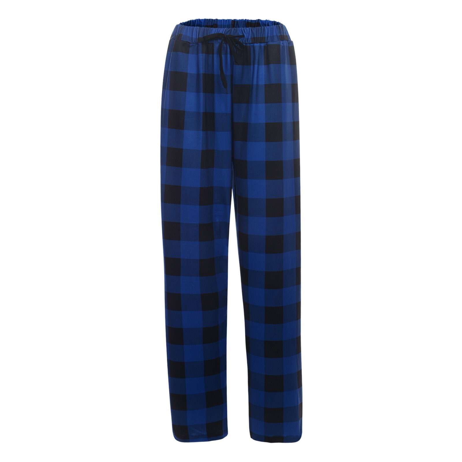 Winter Sleep Bottoms Homewear Vintage Nachtkleding Broek Voor Mannelijke Plaid Pyjamabroek Voor Adluts Woninginrichting Katoen Broek: Blauw / M