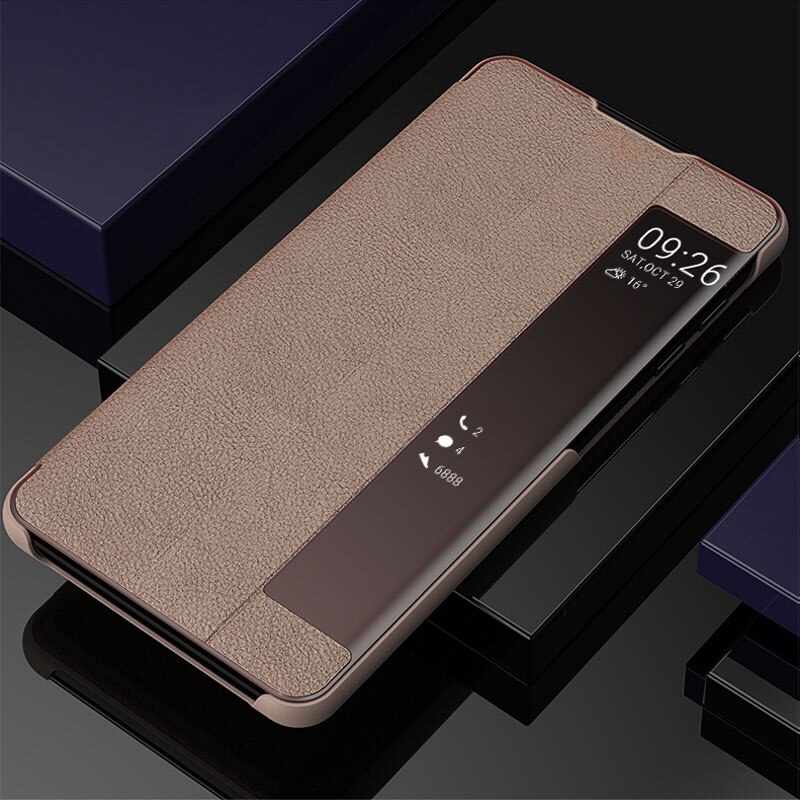 Clear View Smart Spiegel Venster Flip Case Voor Samsung Galaxy Note 10 Pro Plus 3D Stand Leather Back cover Note10 Plus +: Samsung Note 10 / Rose Gold