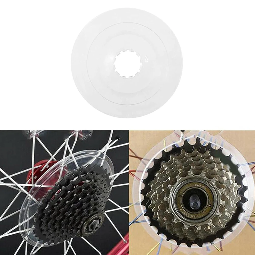 1Pc Fietswiel Spaakbeschermer Guard Fietswiel Spaakschijf Guard Fiets Cassette Vrijloop Bescherming Cover Dia 14cm Plastic