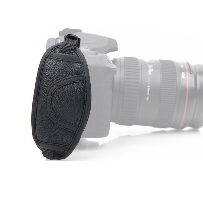 Kamera handledsrem svart läder mjukt handgrepp för canon nikon sony dslr