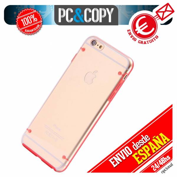 Funda hibrida policarbonato rigida con marco TPU de colores para iphone 6 6S