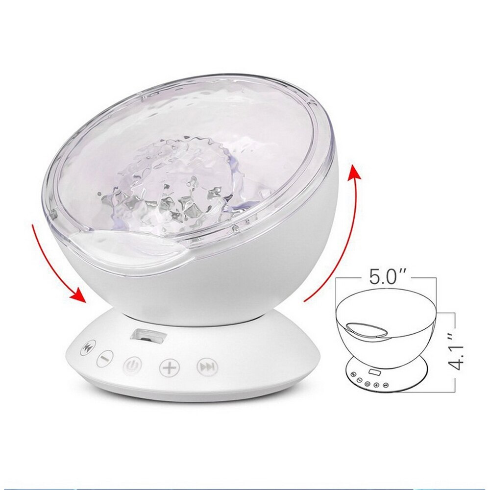 Remote Control Colorful Ocean Wave Projector Round Ocean Wave Daren Projection Lamp