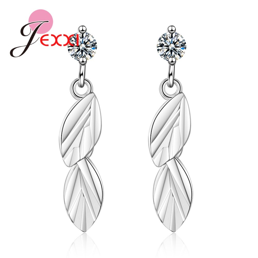 Grande Promozione Delle Donne/Della Signora di Stile Classico di Lasciare Orecchini A Pendaglio Per La Vendita 925 Sterling Silver Aggancio di Cerimonia Nuziale Dei Monili Del Partito