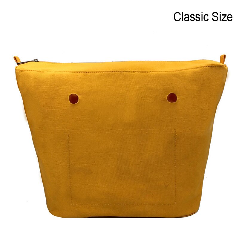 Insertos impermeables sólidos de tamaño clásico para bolsa O Obag, inserto de forro interior, bolsillo, accesorios de bolso: light yellow classic