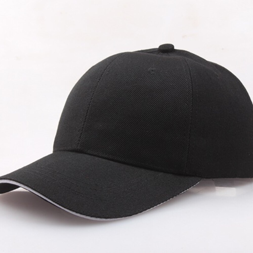 Gorras de béisbol de algodón para hombre y mujer, gorras de béisbol unisex de Color puro, ligeras, deportivas combinables con todo, unisex: black