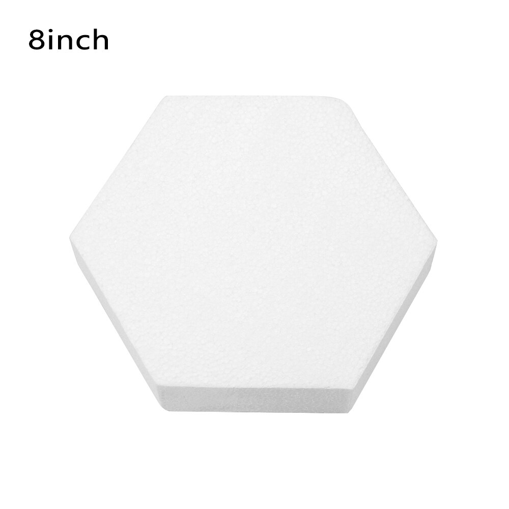 4/6/8/10 inch DIY Practice Model Cake Foam Mold Sugarcraft Dummy Party Heart Shaped Polystyrene Styrofoam Kitchen Accessories: Hexagon 8inch