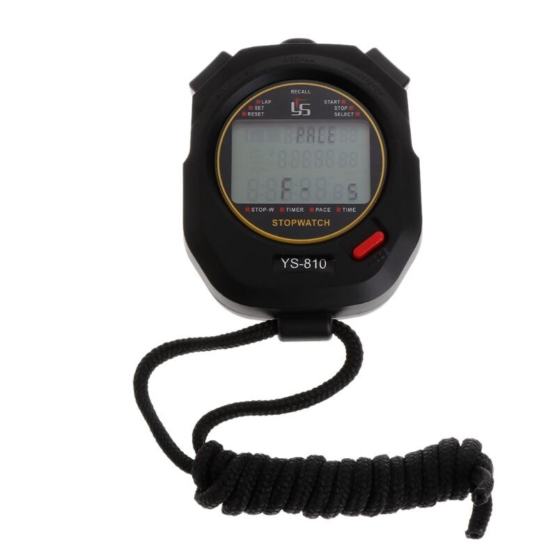 Professionele Handheld Digitale Stopwatch Sport Running Training Chronograaf Timer