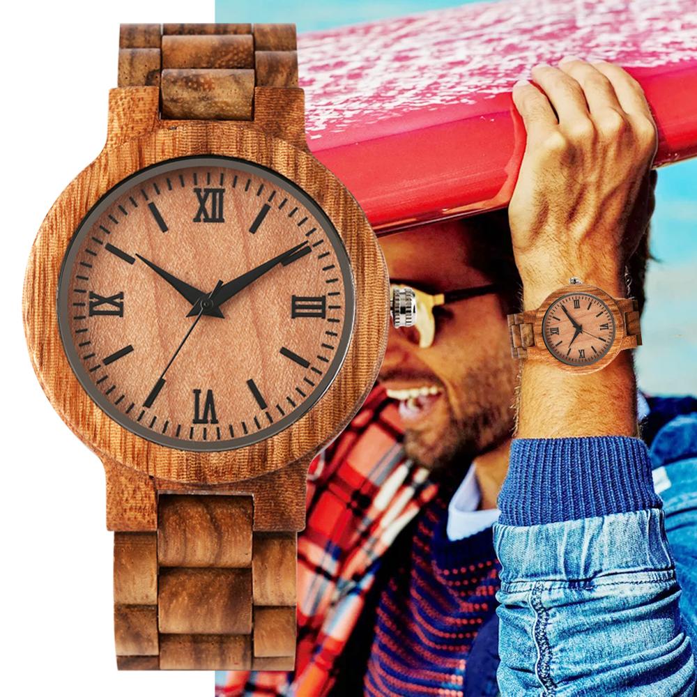 Yisuya Minimalistische Volledige Houten Horloges Vrouwen Mannen Bamboe Houten Armband Mode Creatieve Quartz Horloge Handgemaakte Klok Uur