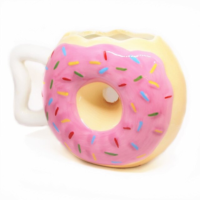 Donut Taza de cerámica creativa pan taza Donut galleta taza para café o leche té taza arte hecho a mano vidrio Oficina
