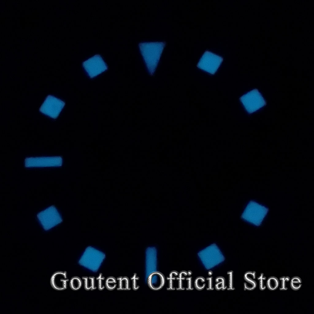 Bliger Steriele 29Mm Blauw Zwart Steriele Wijzerplaat Datum Fit NH35 NH35A Beweging