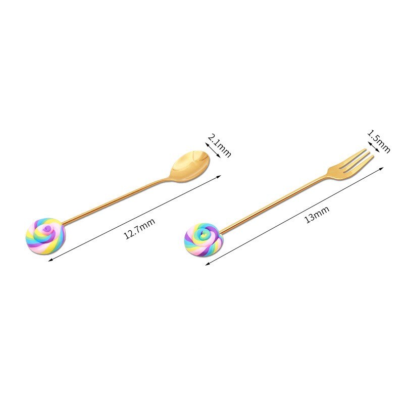 Klevering Twist koffie- en theelepel set van 6 • Multicolor • de Bijenkorf