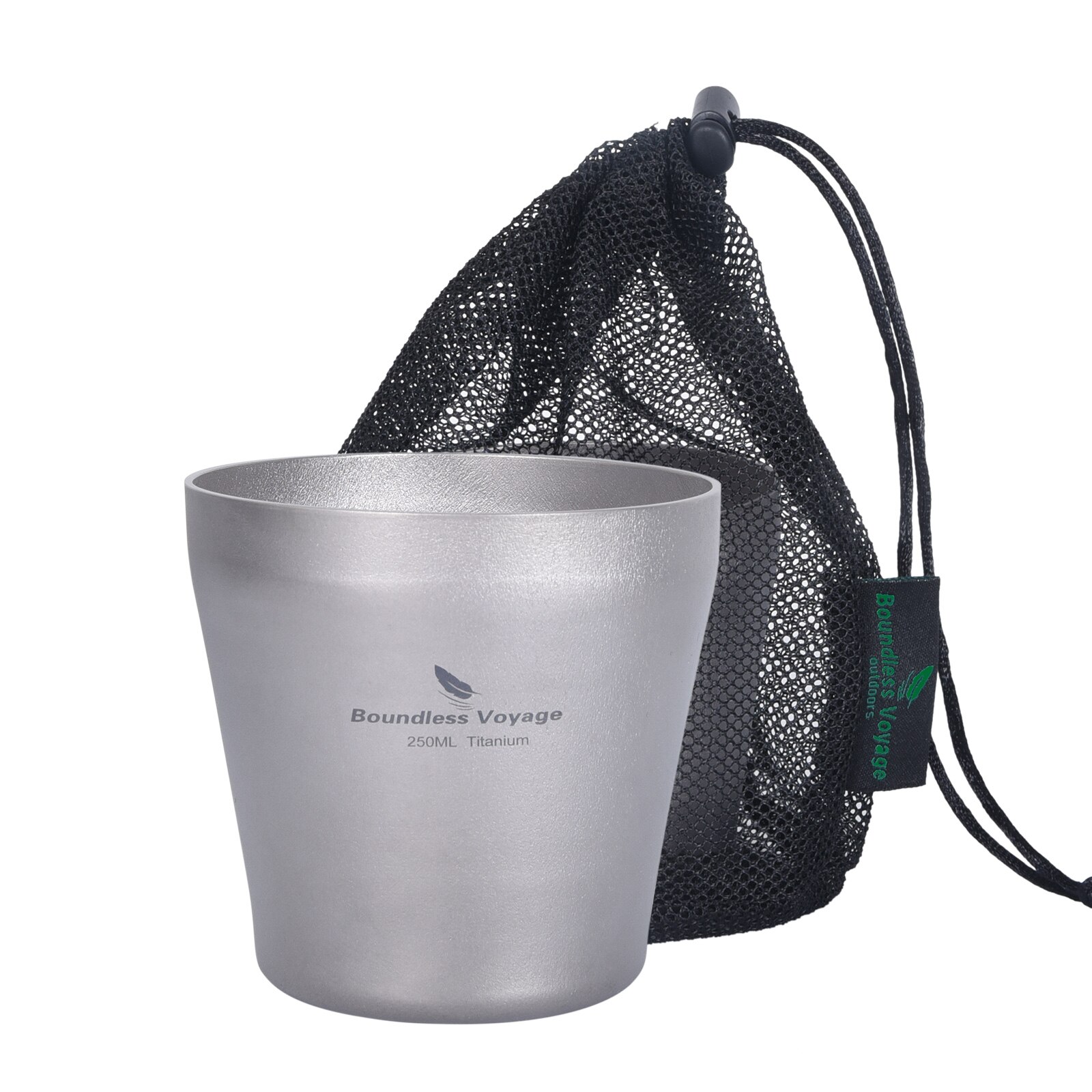 Grenzeloze Voyage Titanium Bier Mok Outdoor Camping Sap Koffie Thee Cup Servies Drinkware 250Ml Ti3083D: Default Title
