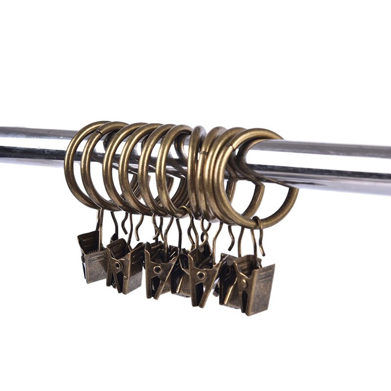 10 stück schwarze gardinenringe aus metall, aufhängeringe für gardinen und stangen, 8 größen: 3.5 x 25mm Bronze-