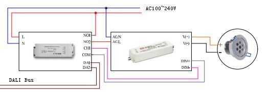 Dali Protocol Signaaloverdracht 0/1-10V Dimmen Signaal Dali Protocol Converter 1 Kanaal Inclusief Relais