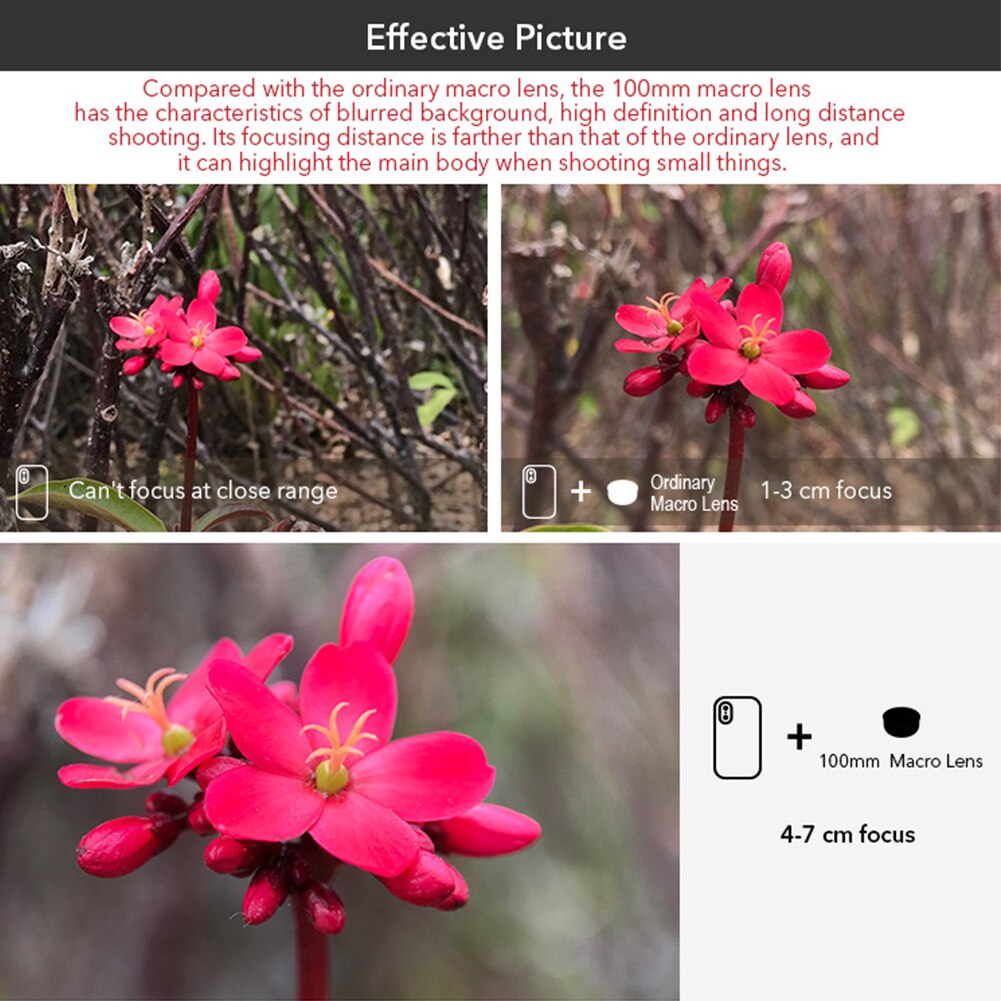 Universal Macro With Clip External Phone Camera Lens Kit Wide Angle Optical Glass Outdoor Photography HD Fisheye Removable