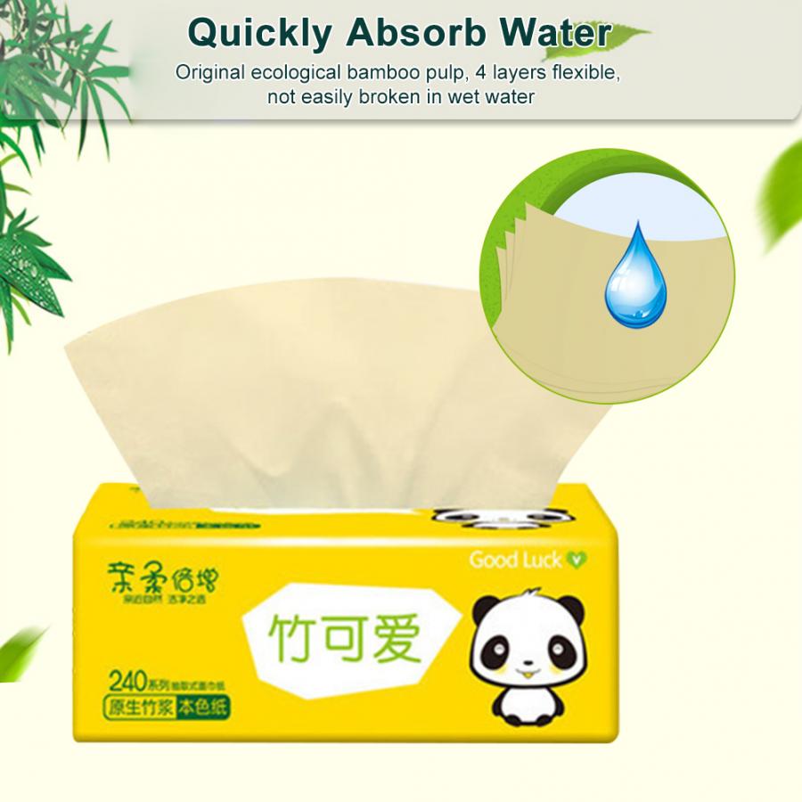 5Packs 4Layers Household Facial Paper Wood Pulp Practical Thick Toilet Paper