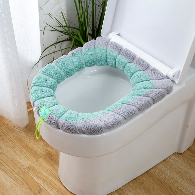 Winter Warm Toilet Seat Cover Met Handvat Universele Wc Kussen Dikker Pluche Toiletbril Ring Mat Badkamer Aceesories