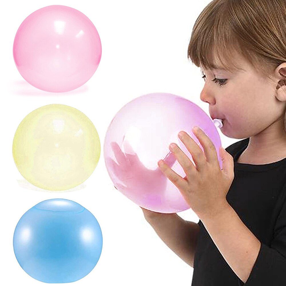 Bubble Ball Kids Water Bubble Ball Indoor Outdoor Inflatable Ball Games Soft Air Water Filled Bubble Ball Blow Up Balloon Toy