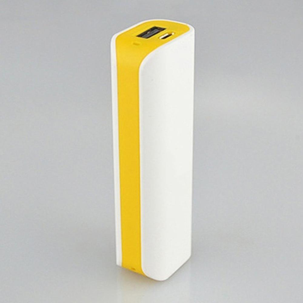 Power Bank Shell Gratis Lassen Usb-poorten Power Bank Case Pcb Charger Case Diy Kits Aangedreven Door 2600Mah 18650 batterij (Niet Inbegrepen: Yellow