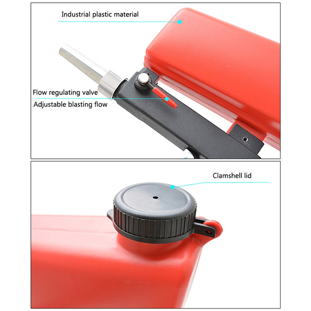 Sand Blasting Machine Sandblasting Sprayer Gravity Feed Portable Pneumatic Abrasive Sand Blaster with Spare Blaster Tip
