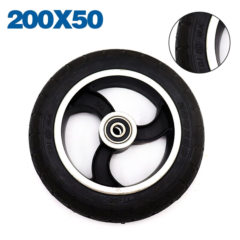 200x50 Tyre Inflation Electric Vehicle Aluminium Alloy Wheel Pneumatic Tire FOR Electric Scooter Tyre Wheel Hub 8" Scooter: 200x50 wheel