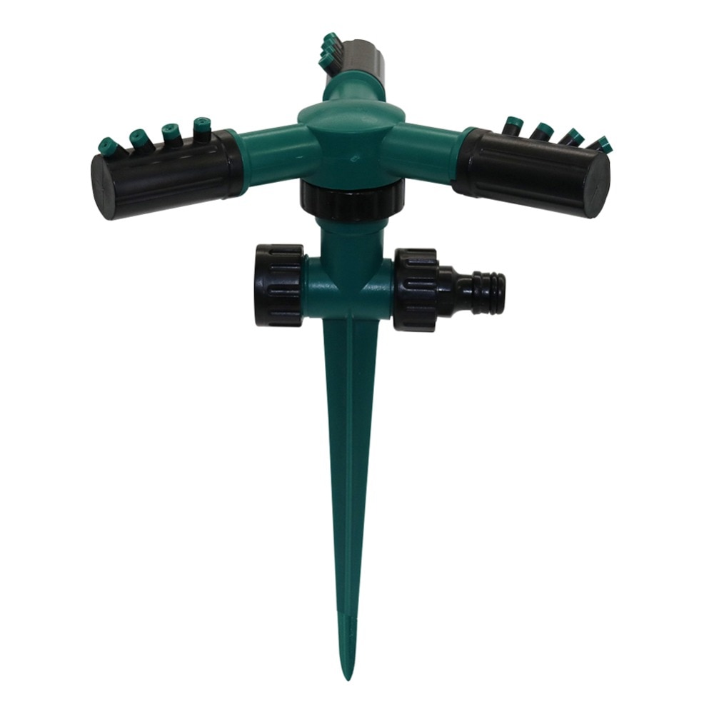 3-head 360 Angles Rotating Sprinkler With Support rod Garden Lawn Automatic Irrigation Watering Systems sprinkler 1 Pc