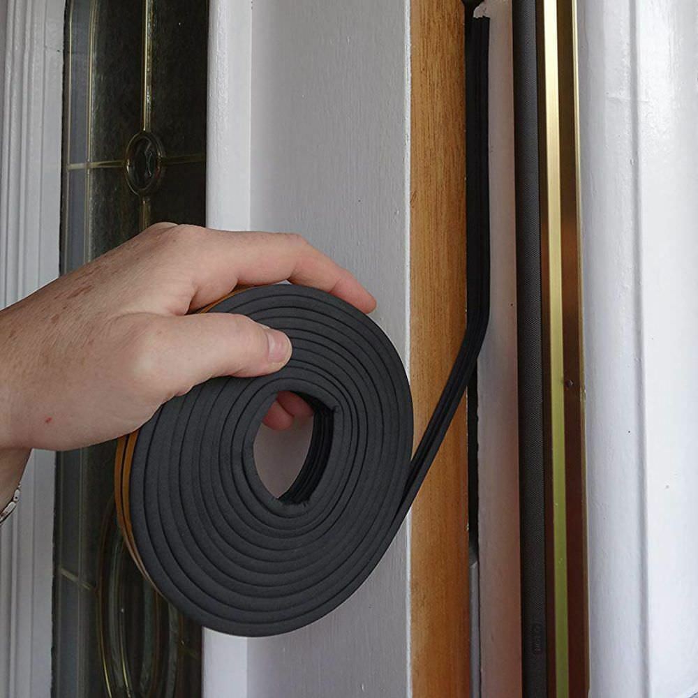 Tira de sellado de goma para burlete de puerta y ventana de coche, moldura bordes, color negro, 5M D