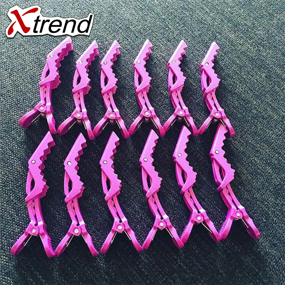 Xtrend 5 st/set plast krokodilklämmor hår frisör klämmor anti-halk fläta hår styling verktyg tillbehör