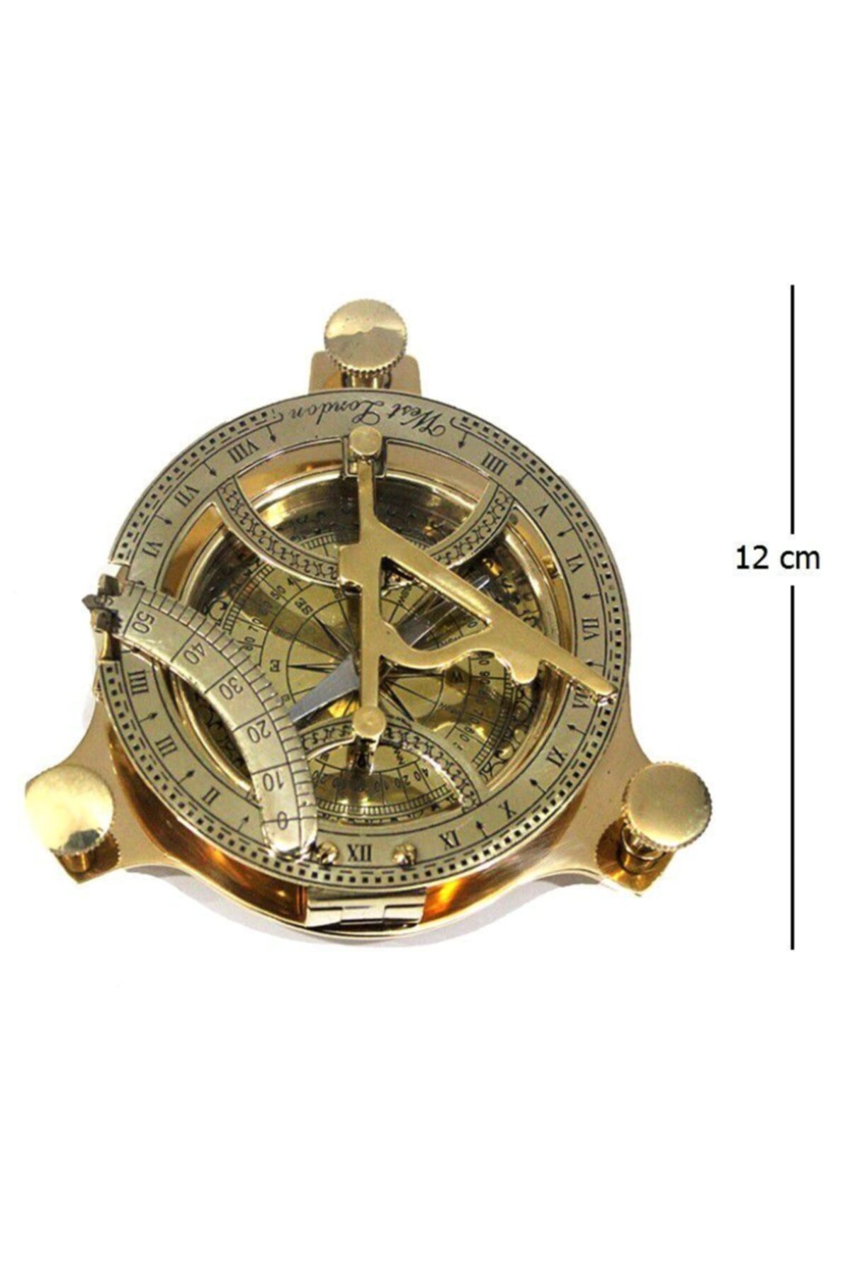 Compass with Sundial 12 cm Boat Large Size Sailor Brass Working Marine Anchor Navigation Sailor Seafarer