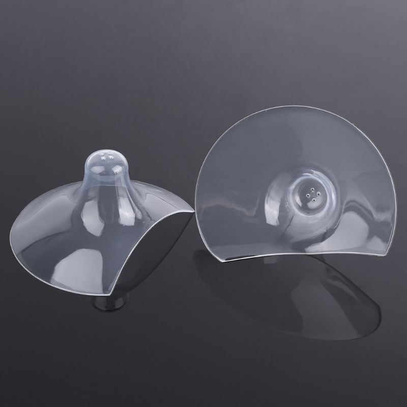 2Pcs Ultra-thin Soft Silicone Nipple Shield Protector Baby Breast Milk Feeding E06F