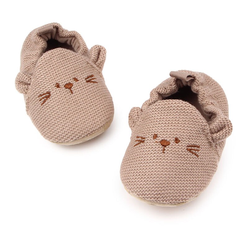 Oso Panda bebé de dibujo zapatos con orejas de suela suave antideslizante niña Niño Zapatos de otoño Infantil Niño en primer lugar los caminantes zapatos
