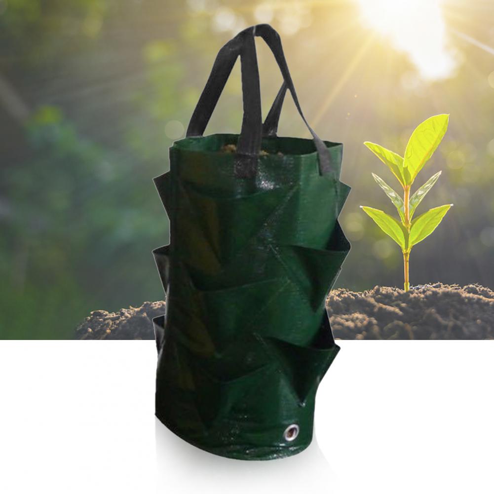 Pot Planting Bag Voor Terras Opknoping Tas Grote Capaciteit Effen Kleur Verwijderbare Pe Tuin Potato Bag Voor Terras