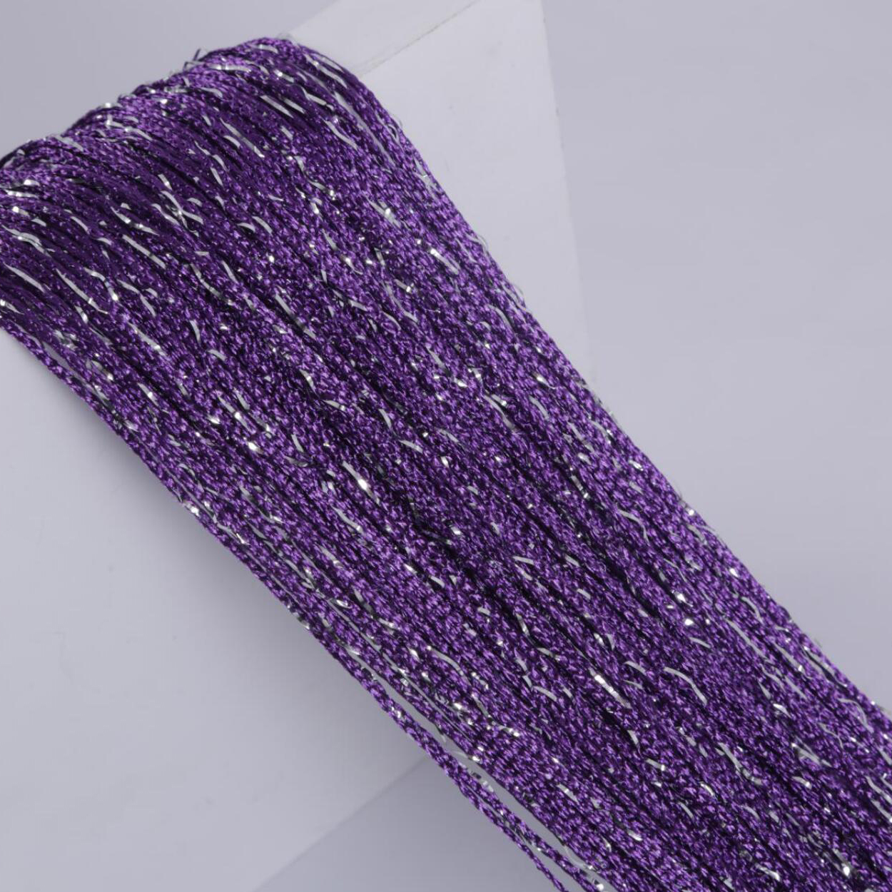 1 peça 100x200cm corda de glitter decorativa porta cortina contas divisória sala borla tecido poliéster painel janela 1x2m: Cinza escuro