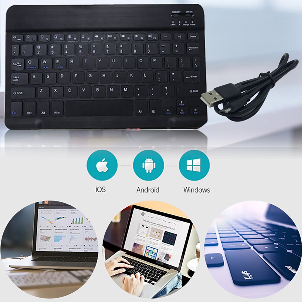 Schlank Tragbare Mini Drahtlose Bluetooth Tastatur für Alcatel 1T 10/3T 10/A3 10/Plus 10/OneTouch Pixi 3 10 Tablet Tastatur + Halterung