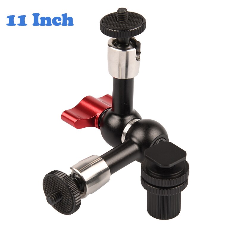 7/11inch Adjustable Articulating Friction Magic Arm Large Clamp Compatible with DSLR Camera Rig LED Lights Flash Light H: 11 inches