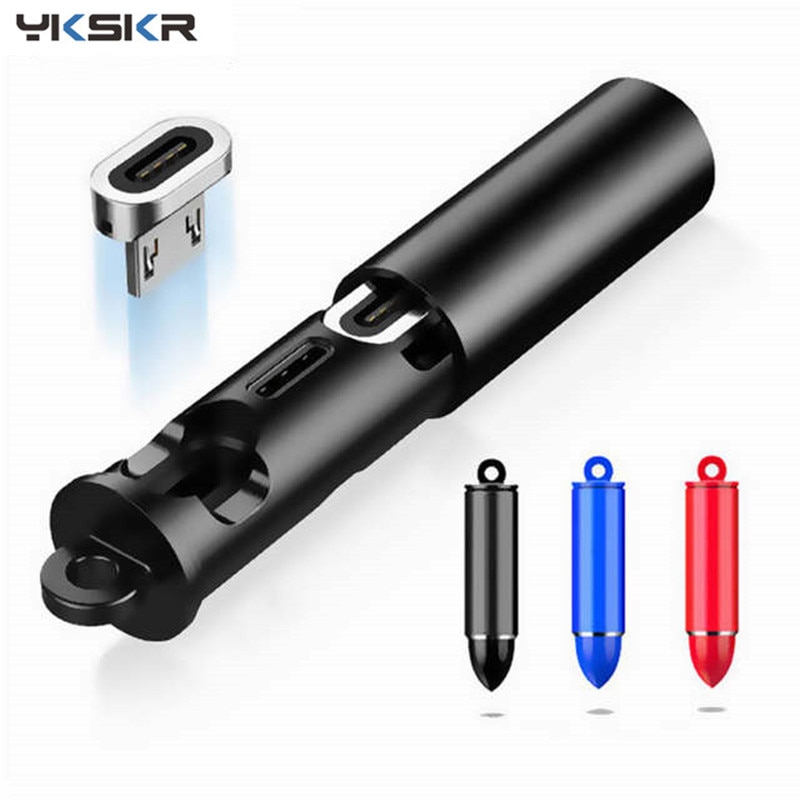 Magnetische Charger Kabel Stekkers Case Micro Usb Type C Draagbare Opbergdoos Magneet Connector Hoofd Tips Container Bullet Pluggen Case