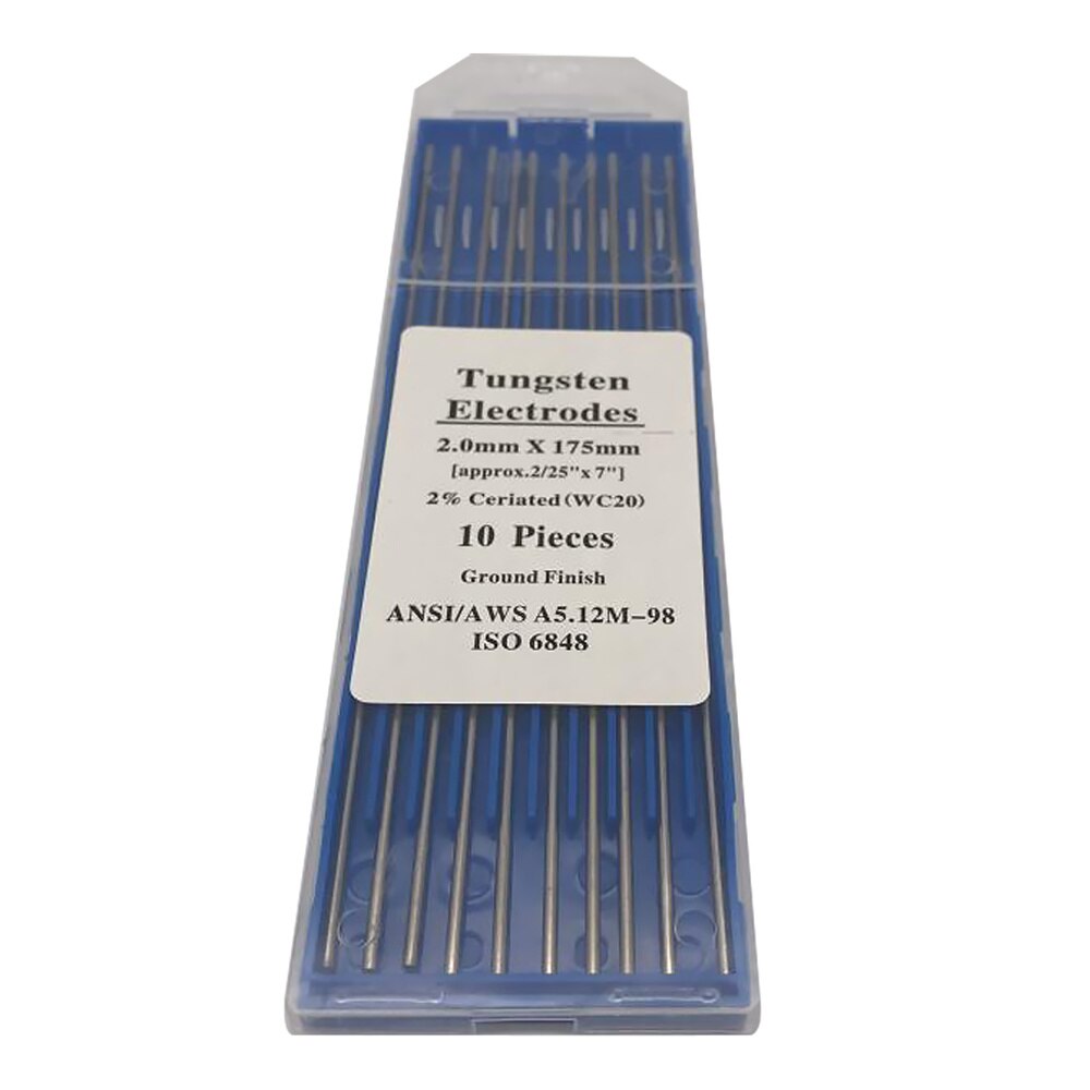 1 Pack Ground Finish Durable Ceriated WT20 Welding Electrode for Arc Welding: Silver 3