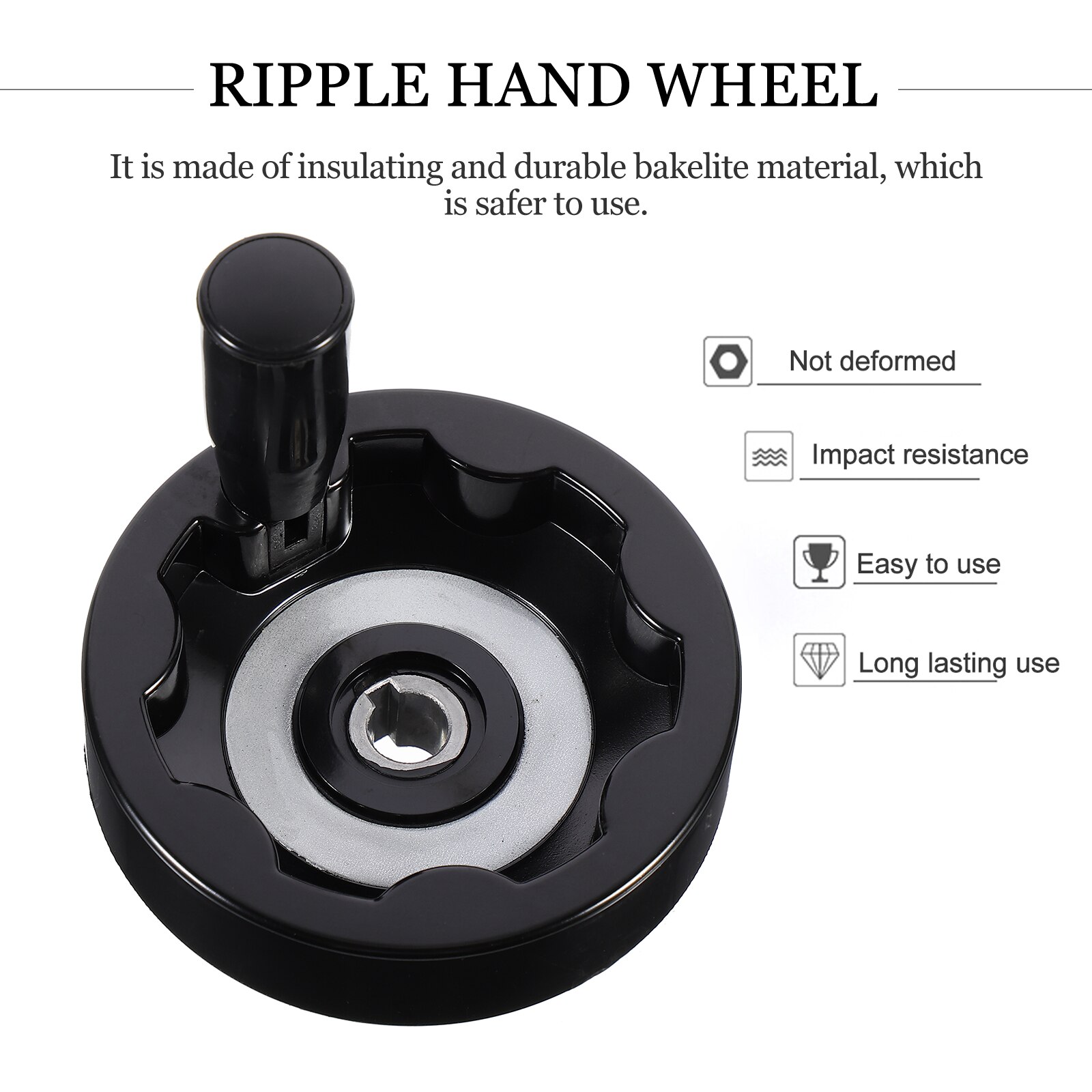 Roue à main pliable et rotative pour fraiseuse, 1 pièce