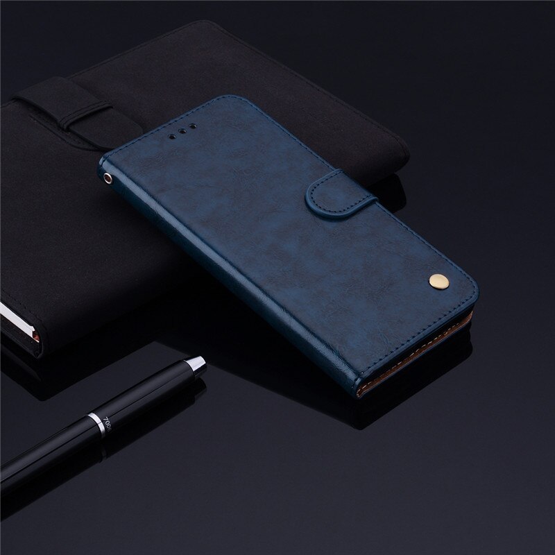 Wallet Flip Leather Cover Voor Samsung Galaxy M31 Case Mobiele Telefoon Case Voor Samsung M31 M315F M315 SM-M315F/Ds case Cover 6.4": NavyBlue