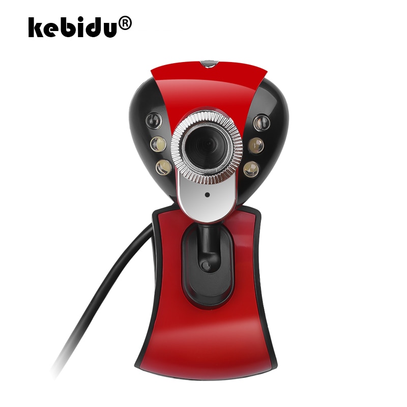 Kebidu usb 2.0 webcam 50 megapixel 6 led pc camera hd webcam desktop webcam met microfoon microfoon voor pc laptop camera