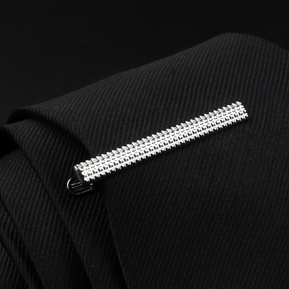 Fermacravatta da uomo in acciaio inossidabile cromato lucido gioielli cravatta Clip Pin chiusura morsetto fascino creativo fermacravatta accessori da sposa