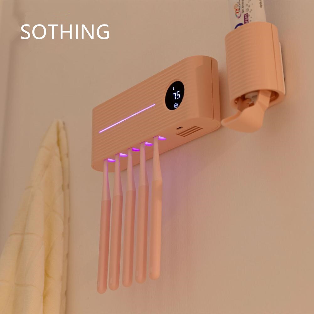 Xiaomi Sothing światło ultrafioletowe sterylizator szczoteczki robić zębów uchwyt hamuje bakteryjną szczoteczkę robić zębów antybakteryjny automatyczny dozownik pasztecik robić zębów