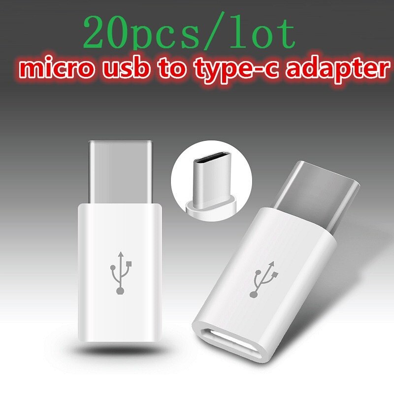 20 Stks/partij Micro Usb Kabel 2.0 Naar Usb Type C Usb 3.1 Kabel Type-C 3.0 Adapter Fast Charger USB-C Data Sync Converter Voor Xiaomi