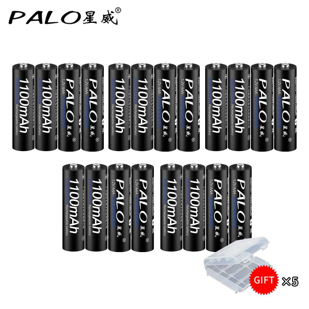 Palo Oplaadbare Batterijen 1.2V Aaa 1100Mah Ni-Mh Pre Opgeladen Batterij 3A Bateria Met Een Doos Voor Camera speelgoed Tandenborstel: 20PCS AAA