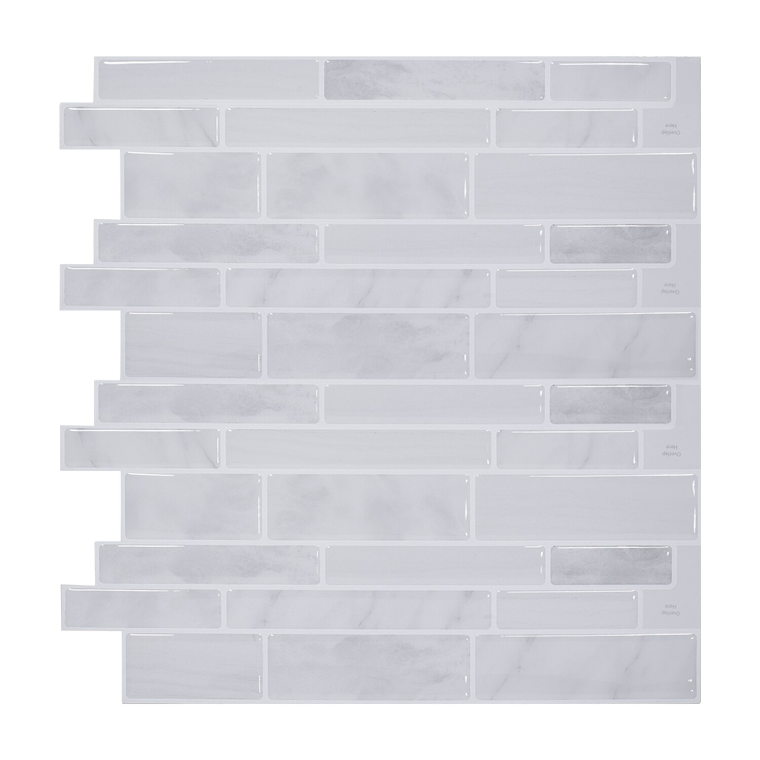 Vividtiles gris Mable peler et coller carreaux Anti-moisissure amovible RV chambre décor cuisine auto-adhésif papier peint: VT006