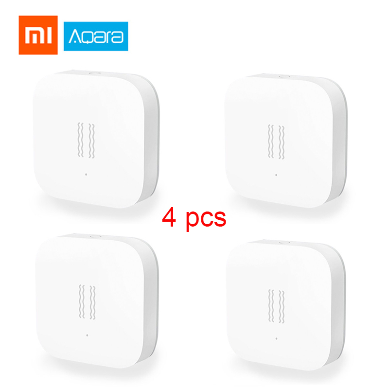 Xiaomi Aqara Zigbee Shock Sensor Mijia Aqara Smart Motion Sensor Vibration Detection Alarm Monitor Smart Aqara Sensor MiHome App: 4pcs Shock sensor