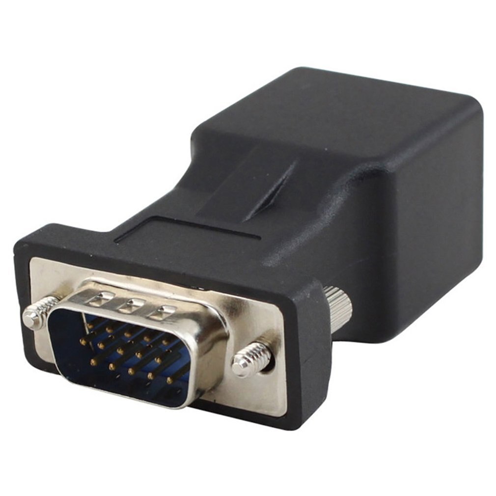 Ethernet VGA coppia maschio e femmina RJ45 connettore adattatore di rete a 15 pin Extender LAN VGA Revolution testa Rj45